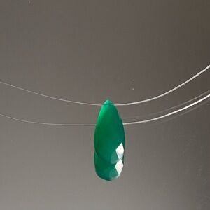 Faceted Green Onyx Illusion Choker